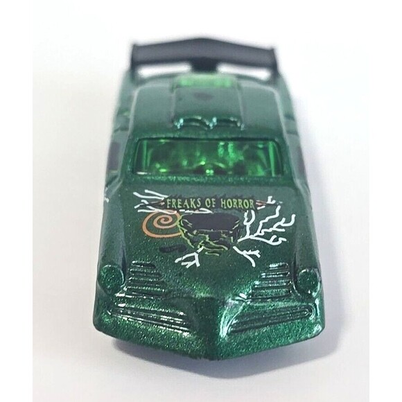 Hot Wheels 1998 Freaks of Horror At-A-Tude Green Metalflake with Graphics 1:64 - Picture 4 of 6